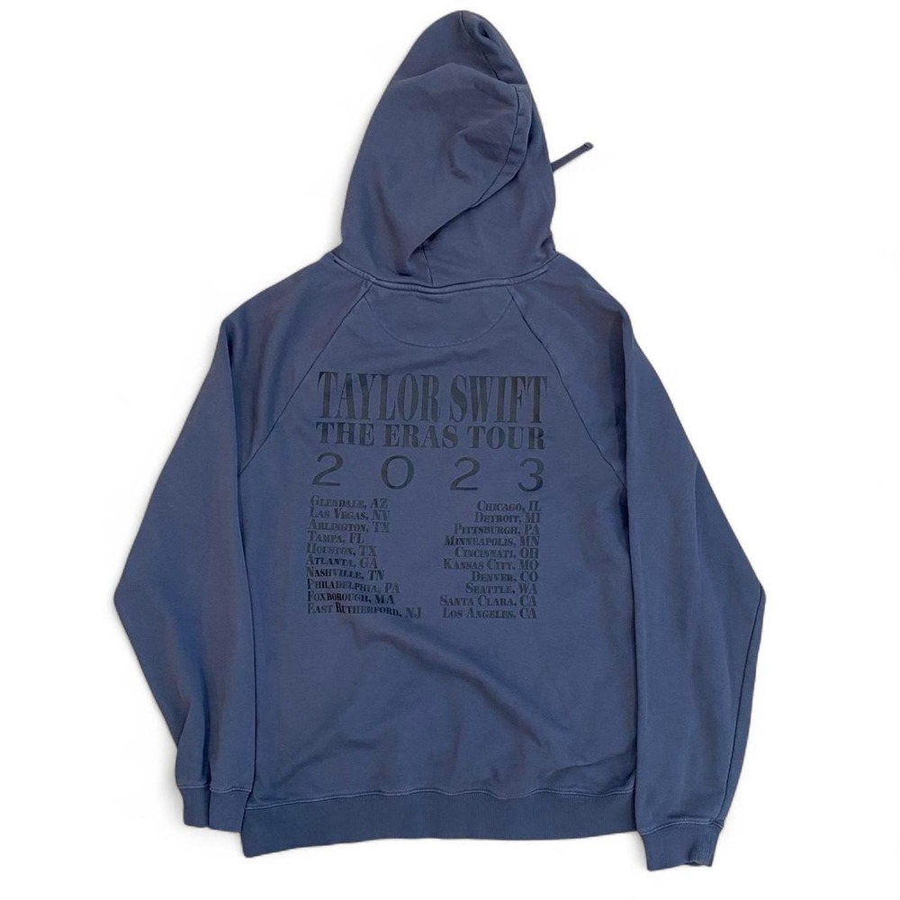 Taylor Swift The Eras Tour Navy Blue Pullover Hoodie Adult Size Large Music Pop